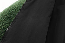 Load image into Gallery viewer, Streetwear Harajuku Winter Jackets Plush Fleece Coats Hip Hop Oversized Zipper Jacket No. 8 Billiard Patchwork Jacket Outwear