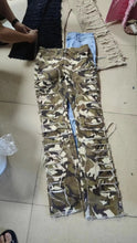 Lade das Bild in den Galerie-Viewer, Spliced Distressed Denim Ripped Jeans