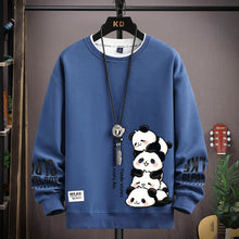 Lade das Bild in den Galerie-Viewer, Men Cartoon Panda Print Long Sleeve Sweatshirt