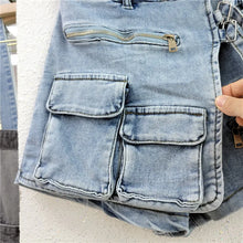 Load image into Gallery viewer, New Women's Denim Shorts Irregular Multiple Pockets Design Summer Short Jeans Y2k Streetwear High Waist Wide Leg Shorts Skirts