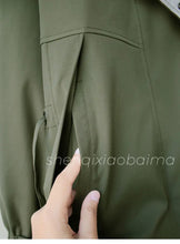 Load image into Gallery viewer, Korean Version of The New Fashion Solid Color Collect Waist Trench Coat, Spring and Autumn Casual Patchwork Overalls Coats Women