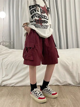 Load image into Gallery viewer, Women High Waist Cargo Shorts