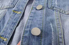 Load image into Gallery viewer, Three Quarter Sleeves Jean Jacket for Woman