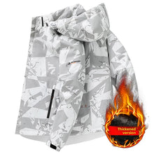 Load image into Gallery viewer, Camouflage Puffer Cargo Jackets Men Work Coats