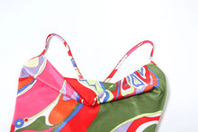 Lade das Bild in den Galerie-Viewer, Weird Puss Colorful Print Backless Sleeveless Dress