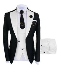 Load image into Gallery viewer, Men Slim Fit Tuxedos Formal Jacket Pant Vest 3 Pieces Suit