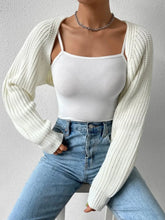 Lade das Bild in den Galerie-Viewer, Open Front Cropped Cardigan