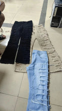 Lade das Bild in den Galerie-Viewer, Spliced Distressed Denim Ripped Jeans