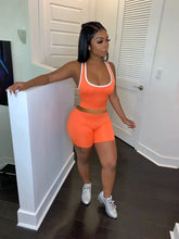 Lade das Bild in den Galerie-Viewer, Women's Fashion Sexy Sports Solid Color Tank Top Shorts Set