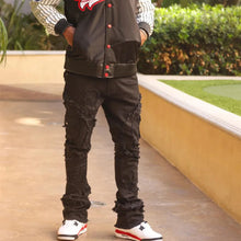 Lade das Bild in den Galerie-Viewer, Men Ripped Stacked Distressed Slim Fit Skinny Jeans