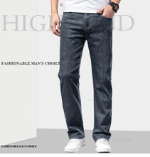 Charger l'image dans la galerie, Summer New Men's Thin Jeans Elastic Waist Loose Straight Comfortable Casual Denim Pants Brand Trousers Plus Size 42 44 46