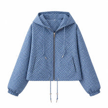 Load image into Gallery viewer, Jackets & Coats Women's Autumn 2026 New Plaid Hooded Fashion Loose Elegant Young Women Jacket Chic Autumn Holiday Street Jackets