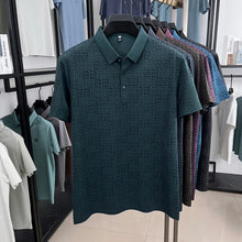 Load image into Gallery viewer, Men's High End New Summer Printed Business Collar Polo Shirt Ice Silk Fashionable Casual Collar T-Shirt Comfort Top Men's Wear