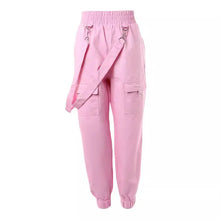 Lade das Bild in den Galerie-Viewer, Women's Cargo Pocket Design Cuff Suspenders Pants
