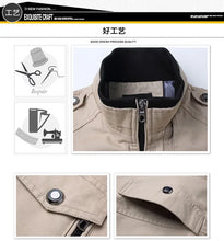 Load image into Gallery viewer, 2023 new Pilot Bomber Jacket Coats Mens Cotton Cargo Jackets With Zipper Pockets Retro Casual Work Jacket Male Clothing Outwear