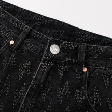 Load image into Gallery viewer, Ummer Men’s Denim Shorts Combine Classic and Fashionable Tattered Designs Straight Fit Loose Black Jeans Y2K High Street Shorts