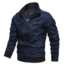 Load image into Gallery viewer, 2023 new Pilot Bomber Jacket Coats Mens Cotton Cargo Jackets With Zipper Pockets Retro Casual Work Jacket Male Clothing Outwear