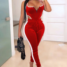 Cargar imagen en el visor de la galería, Sleeveless Cut Out Bodysuit & High Waist Stretchy Pants,