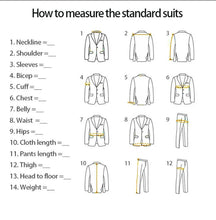 Load image into Gallery viewer, Men's Suit – Plaid Fabric, Groom's Tailcoat for Weddings, Classic Custom 2-Piece Suit (Jacket & Trousers)