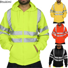 Cargar imagen en el visor de la galería, Chaquetas con capucha y tiras reflectantes para hombre