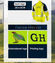 Load image into Gallery viewer, Orange Navy Sweatshirt for Man Hi Vis Hoodie Work with Zip Fleece Jacket