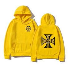 Lade das Bild in den Galerie-Viewer, West Coast Iron Cross Choppers Printed Oversized Hoodie