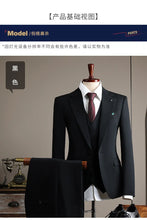 Load image into Gallery viewer, High Quality Men's Suit (jacket+vest+pants) Formal Business Office Men's Suits Groom Wedding Party Dress Solid Color Suit S-4XL