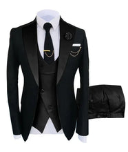 Load image into Gallery viewer, Men Slim Fit Tuxedos Formal Jacket Pant Vest 3 Pieces Suit