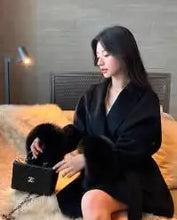 Load image into Gallery viewer, Luxury Mixed Color Faux Fur Coats Women Fashion Long Sleeves Warm loose Jacket Lady 2025 Winter Warm High Street Gradient Coats