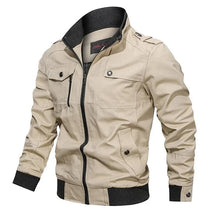 Load image into Gallery viewer, 2023 new Pilot Bomber Jacket Coats Mens Cotton Cargo Jackets With Zipper Pockets Retro Casual Work Jacket Male Clothing Outwear