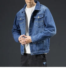Lade das Bild in den Galerie-Viewer, Denim Men Casual Loose Jacket