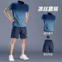 Load image into Gallery viewer, Sports Suits for Men's New Quick-drying Clothes Summer Fitness T-shirt Running Shorts Shorts Badminton Training Suit