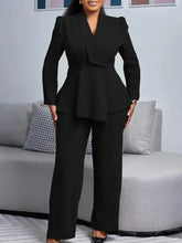Load image into Gallery viewer, 2 Piece Women Sets Plus Size New Arrival Matching Two Pieces Sets Blazer Coat Top Pants Suits Outfits Clothing