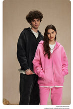 Lade das Bild in den Galerie-Viewer, ZODF Retro Men Spray-Dyed Zipper Hoodies Unisex