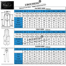 Load image into Gallery viewer, Men's Houndstooth Plaid Tuxedo Attire Customized 3 Piece Sets