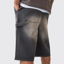 Load image into Gallery viewer, Men's Strecth Knee Length Washed Shorts