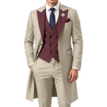 Load image into Gallery viewer, 3 Piece Mens Tailcoat Slim Fit Double breasted Suit