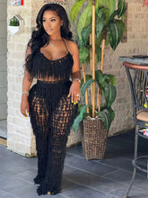 Lade das Bild in den Galerie-Viewer, Sexy Perspective Knitted Hand Hook Tassel Beach Suit