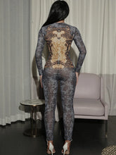 Lade das Bild in den Galerie-Viewer, Weird Puss Tie-Dyet Sexy O-Neck Full Sleeve Jumpsuit