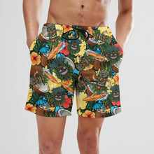 Charger l'image dans la galerie, Summer Coconut Leaf Totem Mask Mayan Ethnic Casual Shorts