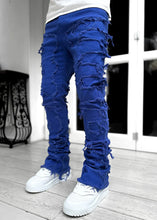 Load image into Gallery viewer, American Stretch Patch Denim Straight-Leg Pants