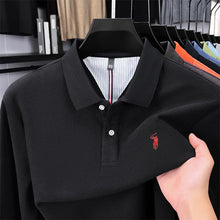 Load image into Gallery viewer, High end brand 100% cotton long sleeve polo shirt fashion luxury pony embroidery business casual comfort new Paul men's T-shirt