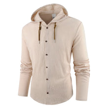 Load image into Gallery viewer, Men's Hooded Long Sleeve Solid Color Shirts