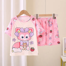 Lade das Bild in den Galerie-Viewer, Summer Short Sleeve Capybara Kids Pajamas Sets