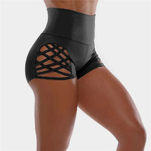 Load image into Gallery viewer, Women High Wasit Hollow-out Workout Safty Shorts