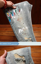 Load image into Gallery viewer, Broken Hole Nostalgic Cassic Slim fit Denim pants