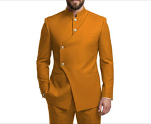 Load image into Gallery viewer, Mandarin Collar Suit Blazer Pants Set