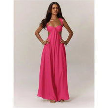 Load image into Gallery viewer, Hollow Out Slim Solid Color Sleeveless Casual Elegant Temperament Simple Jumpsuit