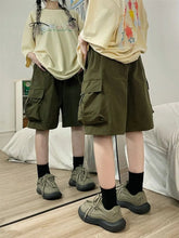 Load image into Gallery viewer, Women High Waist Cargo Shorts