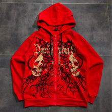 Load image into Gallery viewer, Y2K Gothic Ecko Skull Printing Hoodie